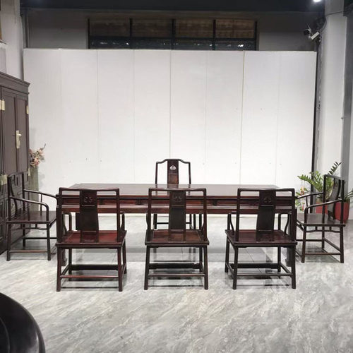 大红酸枝干泡茶桌七件套新中式实木茶桌椅组合客厅泡茶桌茶艺桌