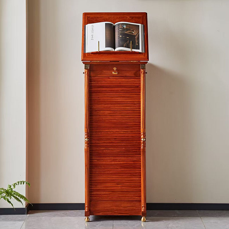 缅甸花梨中古风牙科柜复古茶室茶具收纳柜实木储物柜斗柜玄关柜子