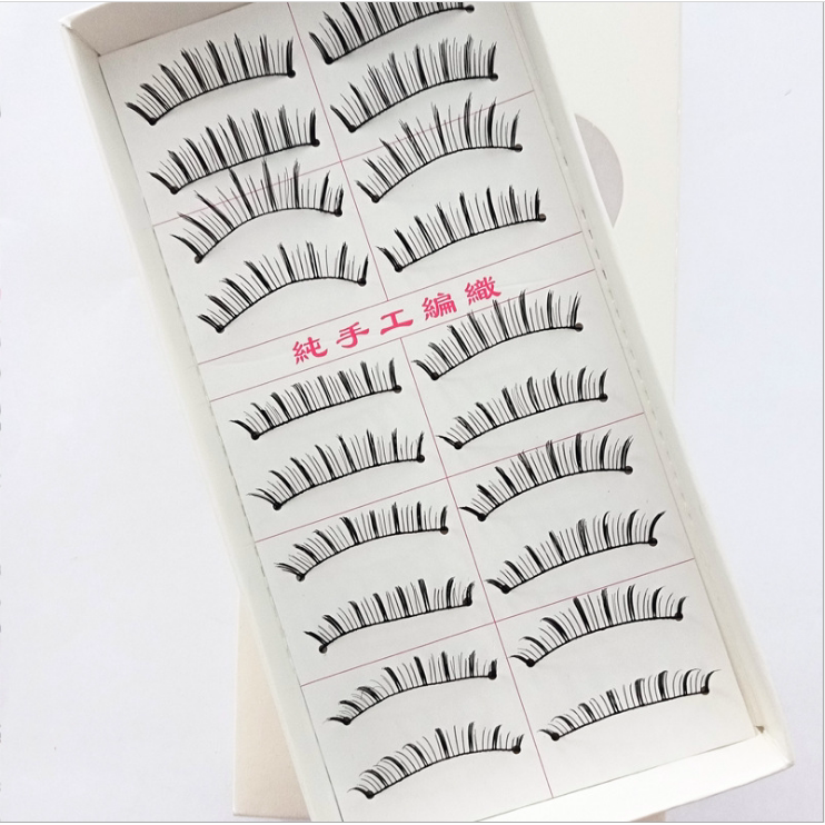 满17元包邮 台湾纯手工仿真假睫毛99#假睫毛 浓密棉线杆影楼
