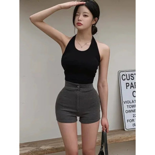 甜辣风高腰紧身包臀丰胯短裤 韩国东大门新品 自留推荐