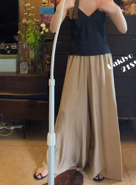 EEWEN   冻柠茶再加冰  醋酸凉凉裤 松紧腰 垂感天花板