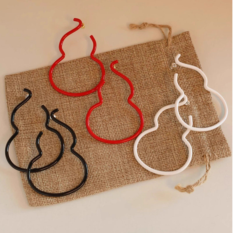 新年葫地洞天葫芦耳钉简约气质时尚耳饰小众设计国风高级感耳环女图片