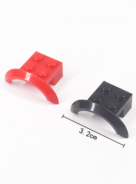 国产小颗粒积木配件兼容50745 98282零件2x2半圆中短车轮眉边挡泥