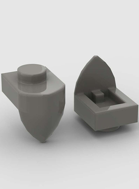 小颗粒积木1x1板下带尖牙齿兼容通用15070零配件MOC动物爪子兽牙