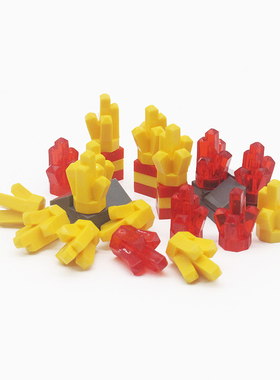 兼容国产小颗粒30385拼装智益积木散件超人氪石矿石DIY薯条零配件