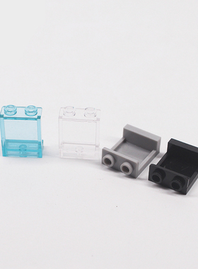 乐积儿兼容国产积木MOC零配件87552小窗透明玻璃挡板玩具墙板DIY