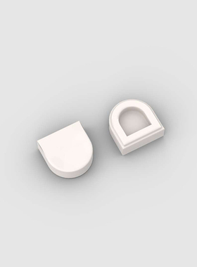 小颗粒积木拼插配件1x1单边弧形半圆光板24246