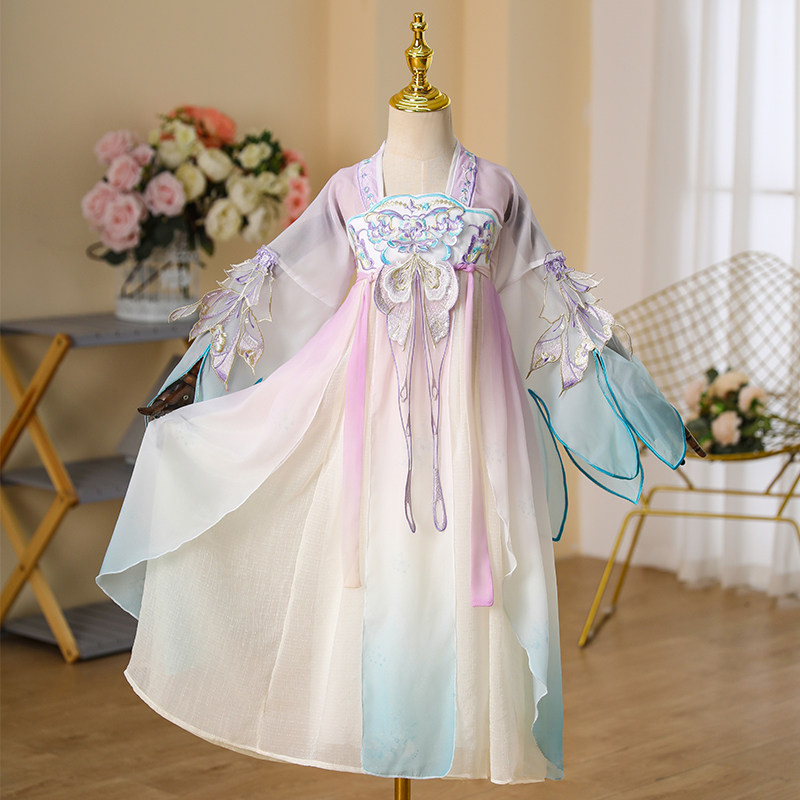国庆节梦蝶女童汉服夏款儿童超仙汉服