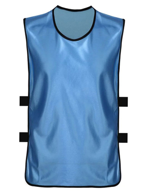 空白版有筋足球篮球分组对抗服丝光训练服广告马甲球衣150155天蓝