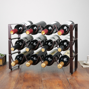 欧式 酒瓶架子工艺礼品摆件 铁艺红酒架创意叠加葡萄酒架多瓶装