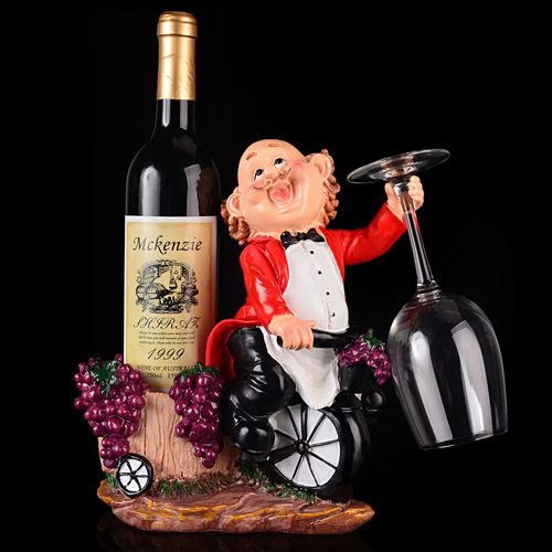 红酒架时尚创意人物树脂节日