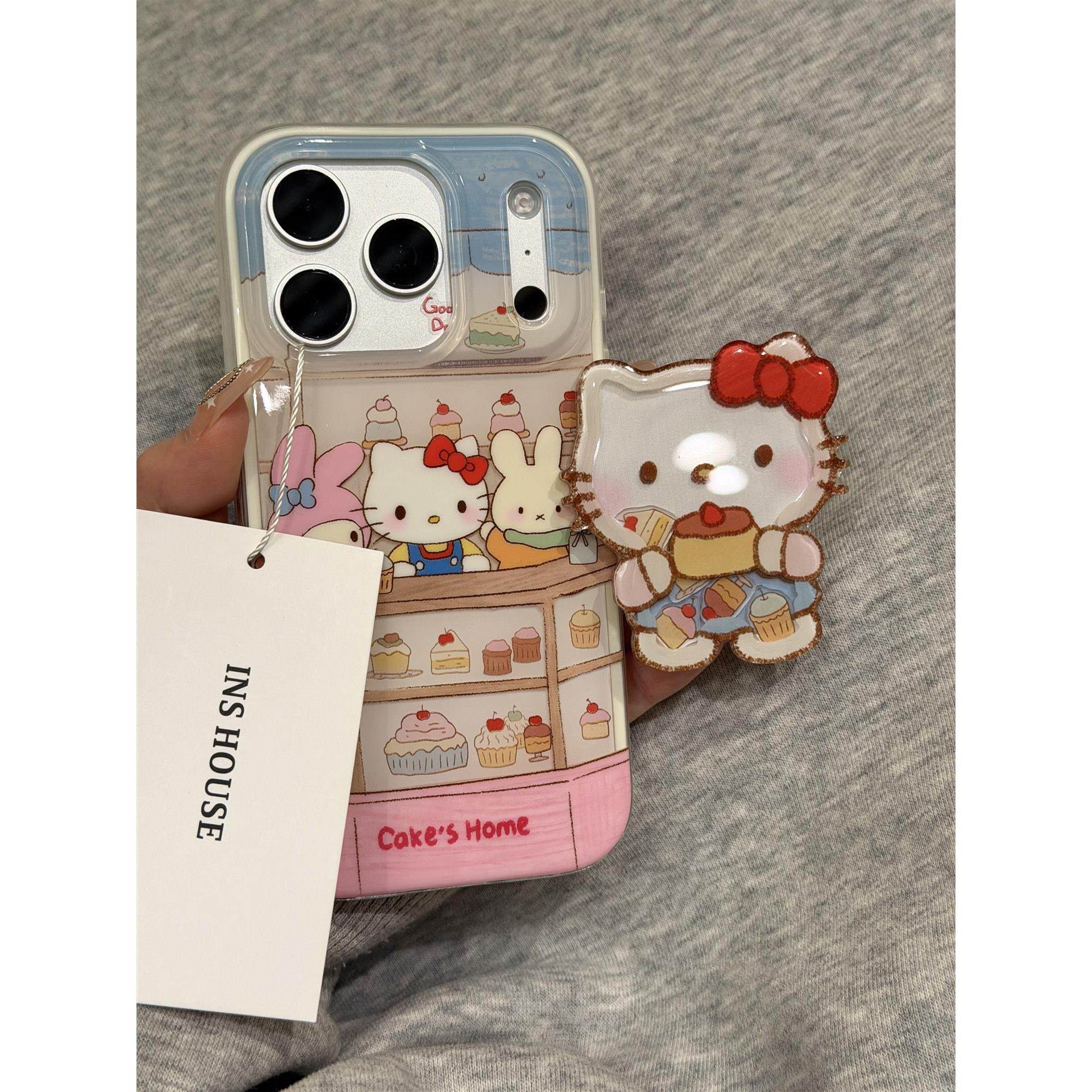 可爱甜品店猫咪手捧布丁适用于iphone17promax苹果16pro壳15proma