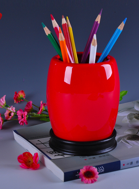 笔筒教师节礼物文房四宝复古摆件