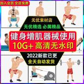 健身塑形增肌减脂器材使用教学横竖视频素材自媒体剪辑无水印素材