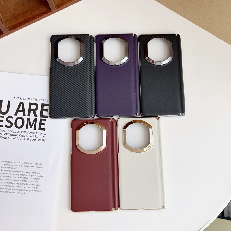 适用华为MateX7电镀素皮防摔壳