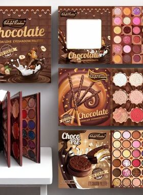 新款三层多功能高光腮红眼影书本珠光哑光闪粉亮片舞台COS彩妆盘