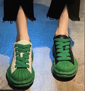 贝壳头溶解鞋女2022年春季小众潮款厚底运动鞋增高小白鞋休闲板鞋