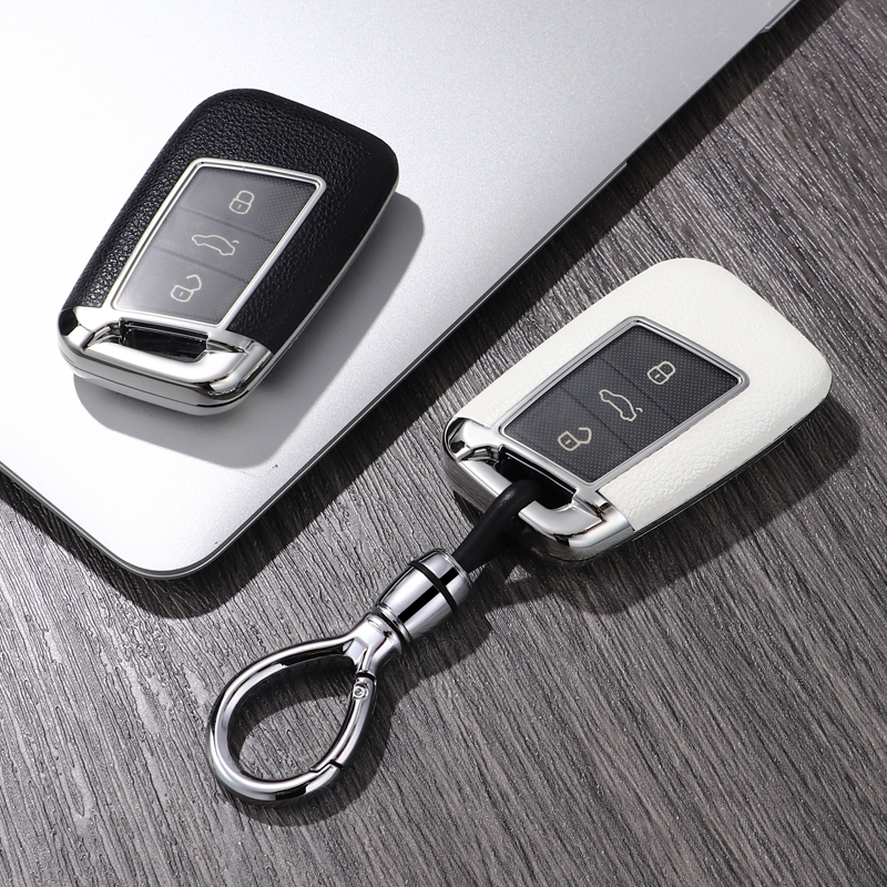 适用于大众迈腾330钥匙套380包2024款帕萨特23款b8蔚揽扣cc皮壳