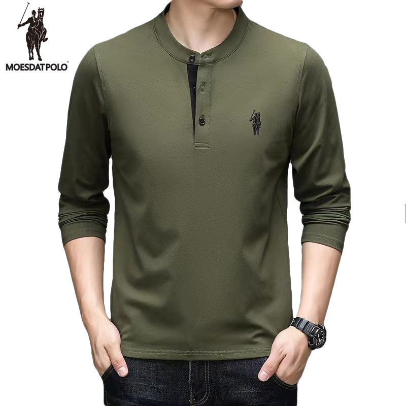 폴 카운터 아메리칸 라운드 넥 풀오버 남성용 긴팔 후드 티셔츠 가을 겨울 퓨어 코튼 자수 루즈 대형 바닥 셔츠