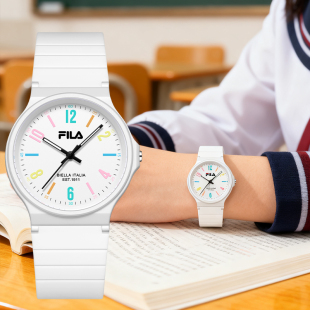 FILA斐乐手表女款 学生考试专用静音简约石英腕表男孩生日送礼6641