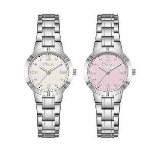 FILA斐乐手表女士轻奢小众小圆表七夕情人节生日送礼石英腕表6601