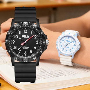 FILA斐乐手表男女款 学生初高中考试静音石英表腕表生日送礼物6673