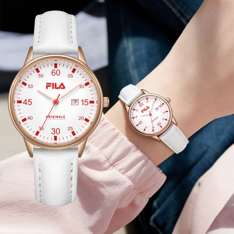 FILA斐乐手表女款学生初高中考试专用小表盘石英腕表只看时间6812