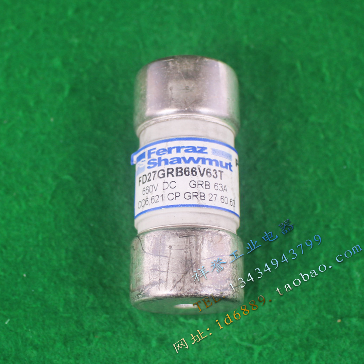 原装 法国 罗兰 FD27GB66V63T 熔断器 保险管 660VDC 63A 60x27MM