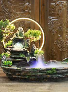假山流水摆件喷泉景观循环流水