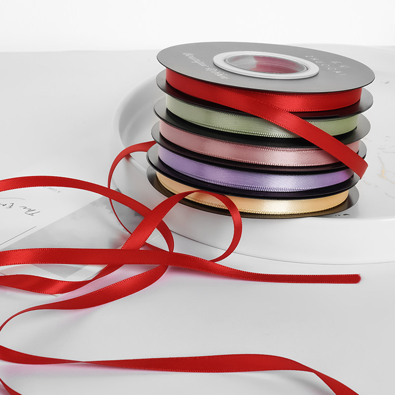 6mm双面书签甜妹编发细丝带