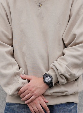 Yonder Realm 25AW  水洗宽松刺绣套头卫衣男日系秋冬款