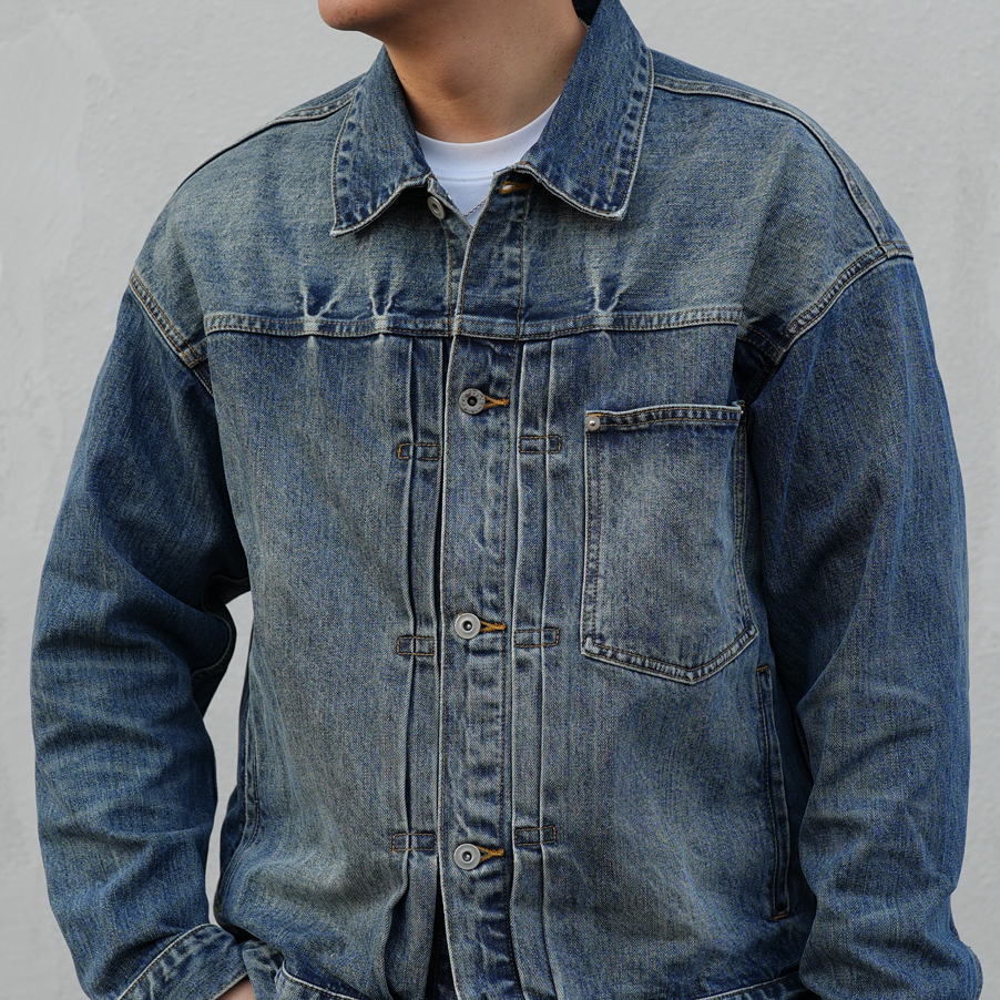 YR25AW复古水洗牛仔外套水洗