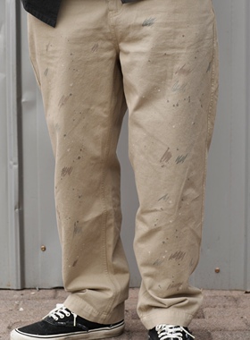 Yonder Realm 25SS水洗做旧泼墨休闲裤脏脏裤工装长裤宽松