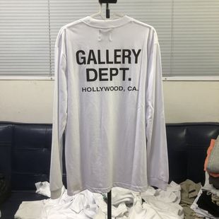 GALLERY DEPT高街潮牌纯棉宽松长袖T恤字母印花春秋款打底衫上衣