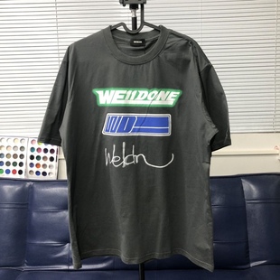 well 宽松情侣夏季 WE11DONE韩国潮牌字母logo弹幕短袖 T恤潮牌韩版