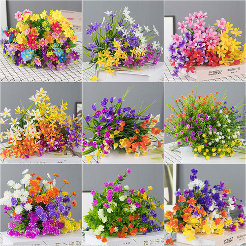 户外假花仿真花绢花绿萝栅栏插花