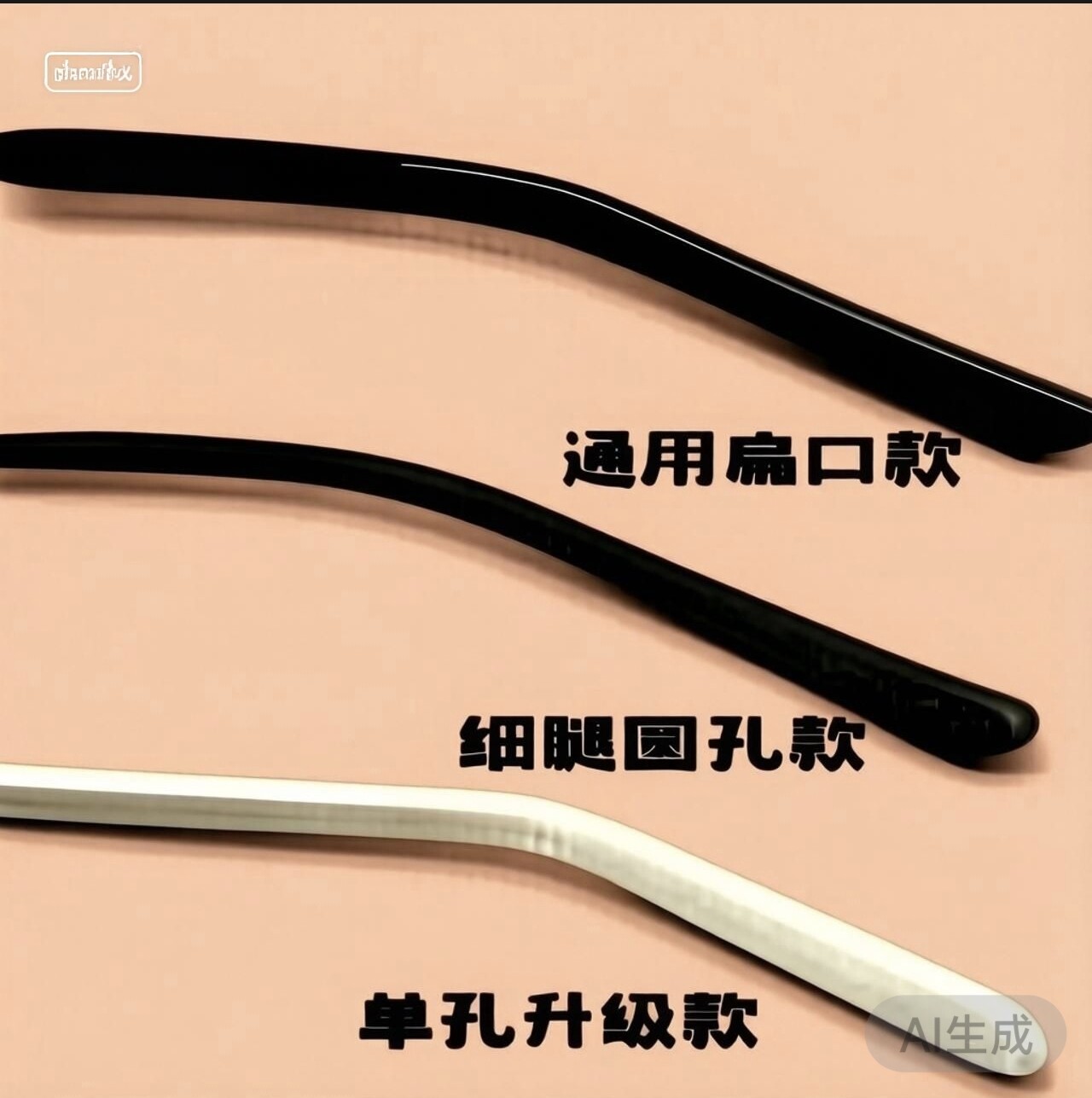 眼镜脚套扁孔防滑套硅胶腿套框架太阳镜粗细圆加长软腿套眼睛配件