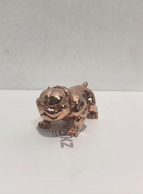 紫铜恶犬狗摆件手把件高端