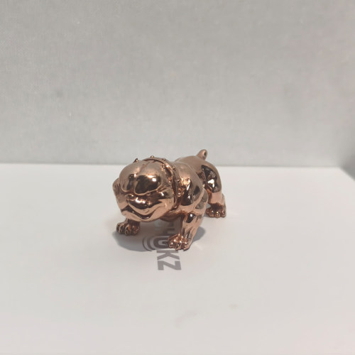 紫铜恶犬狗摆件手把件高端