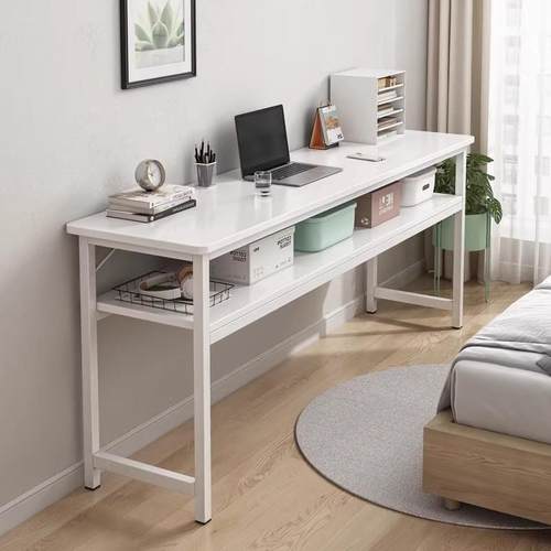 家用小型床边桌窄电脑桌长条桌子小户型办公桌书桌台式学习桌跨床