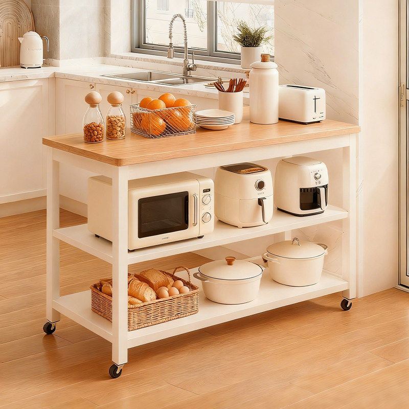厨房置物架家用落地可移动切菜桌多功能微波炉收纳架子靠墙餐边柜,厨房/烹饪用具,厨房置物架/置物柜/角架,淘宝优惠券,粉丝福利购,淘宝优惠卷
