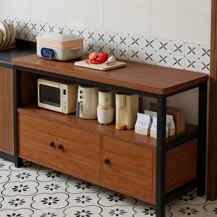 餐边柜厨房置物架多层切菜工作台桌子家用多功能靠墙碗柜储物架子