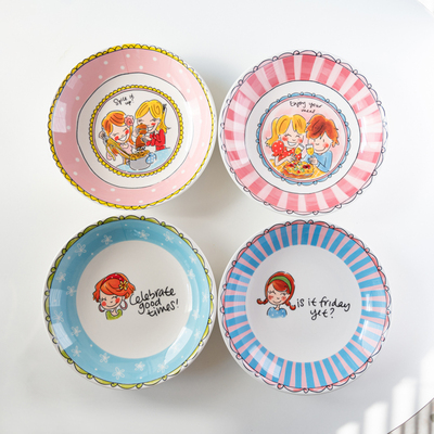 BLOND荷兰太太深盘陶瓷彩绘出口