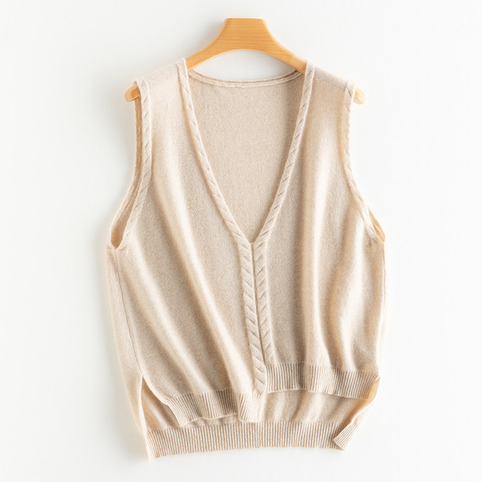 25秋冬新款100%纯山羊绒V领马甲女前短后长叠穿时尚百搭背心坎肩,女装/女士精品,羊绒衫,淘宝优惠券,粉丝福利购,淘宝优惠卷