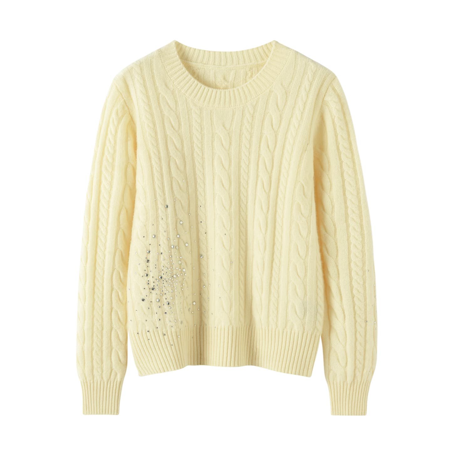 2025年秋冬新款女圆领麻花纯山羊绒衫针织衫毛衣打底衫秋冬新款,女装/女士精品,羊绒衫,淘宝优惠券,粉丝福利购,淘宝优惠卷