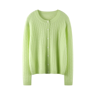 康赛妮2025秋冬新款薄款100%纯山羊绒衫女毛衣宽松开衫外套针织衫