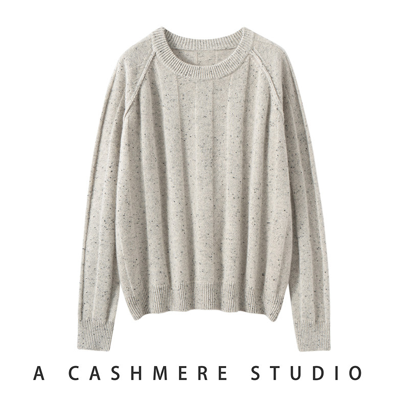 新款秋冬100%纯山羊绒衫女圆领针织宽松百搭毛衣打底衫加厚上衣,女装/女士精品,羊绒衫,淘宝优惠券,粉丝福利购,淘宝优惠卷
