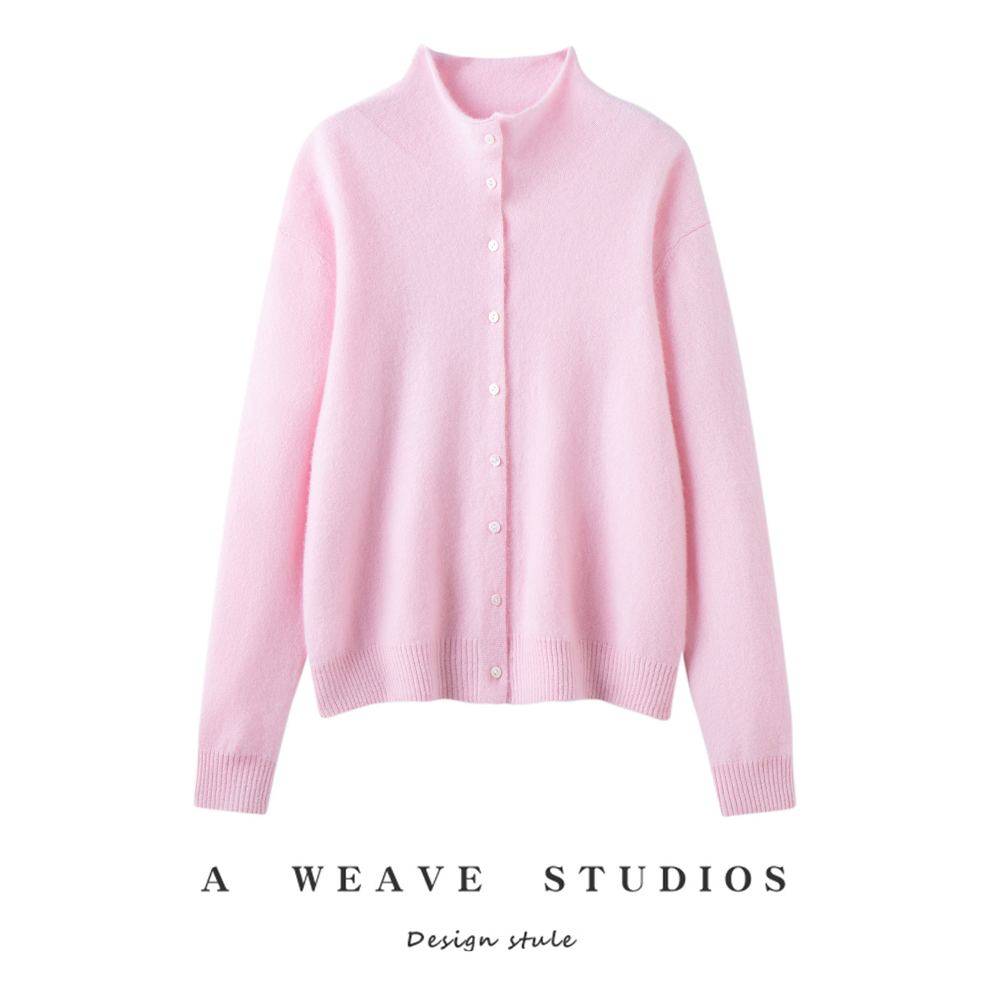 2025秋冬新款女100%山羊绒宽松纯色系扣开衫休闲时尚百搭简约外套,女装/女士精品,羊绒衫,淘宝优惠券,粉丝福利购,淘宝优惠卷