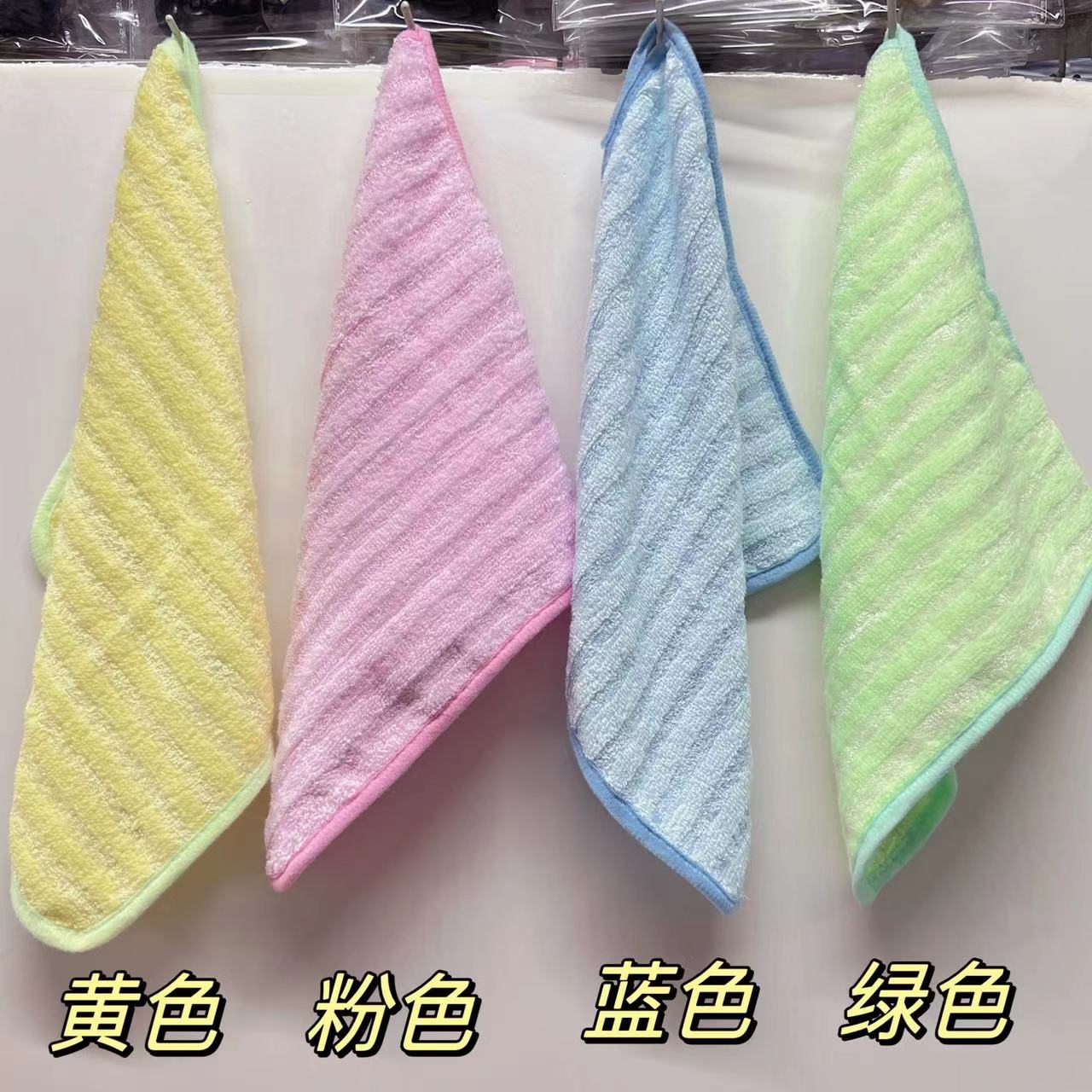 0018 FUAN FU 대나무 섬유 사각 수건 유치원 특별 세안 손수건 26X26CM 작은 사각형 수건