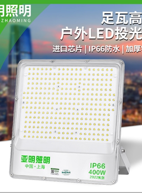 上海亚明照明投光灯100W户外超亮200W广告泛光灯50W防水led照明灯